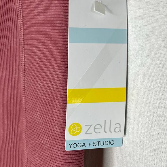 Zella NEW Pink Snow Wash Ribbed Bike Shorts‎ Medium - Picture 6 of 10